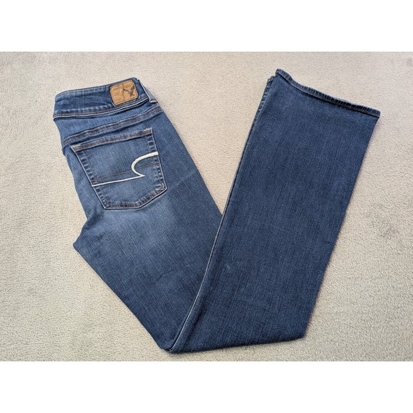 American Eagle Outfitters Denim - American Eagle Kick Boot Jeans Womens Size 10 Long Blue Super Stretch Denim